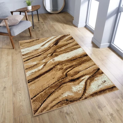 Rechteckiger Teppich 250x350 cm LUKEN - beige/braun