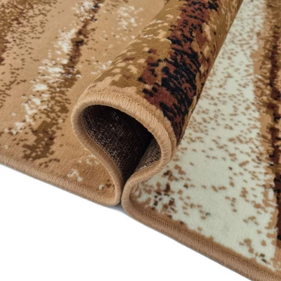 Rechteckiger Teppich 50x90 cm LUKEN - beige / braun