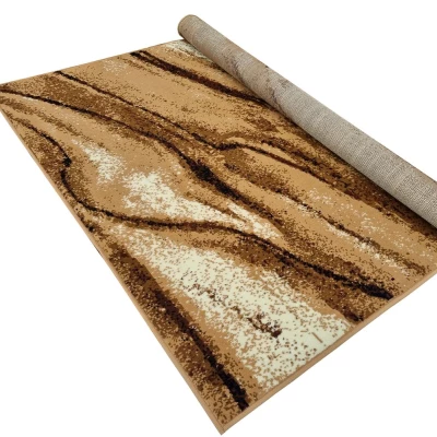 Rechteckiger Teppich 50x90 cm LUKEN - beige / braun