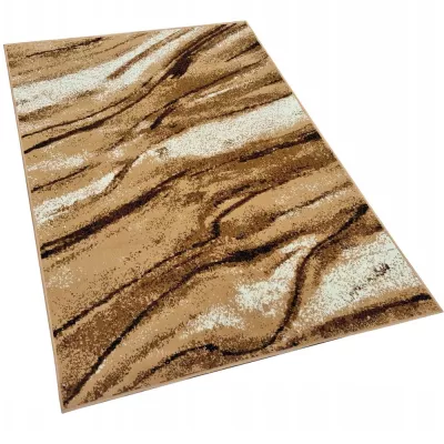 Rechteckiger Teppich 50x90 cm LUKEN - beige / braun