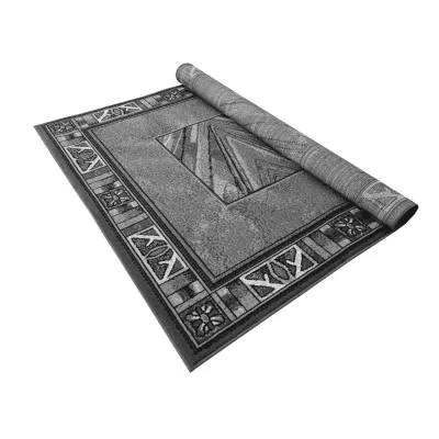 Gemusterter Kurzflor-Teppich 150x300 cm LUKEN - grau