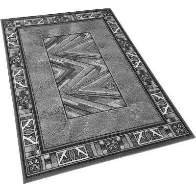 Gemusterter Kurzflor-Teppich 150x300 cm LUKEN - grau