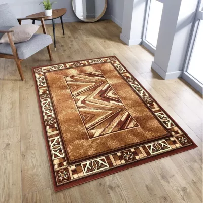Gemusterter Stückteppich 80x150 cm LUKEN - braun