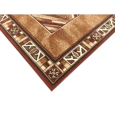 Gemusterter Stückteppich 70x130 cm LUKEN - braun