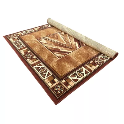 Gemusterter Stückteppich 70x130 cm LUKEN - braun