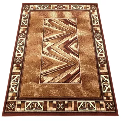Gemusterter Stückteppich 70x130 cm LUKEN - braun