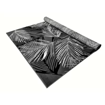Teppich 180x250 cm LUKEN gemustert - grau/schwarz