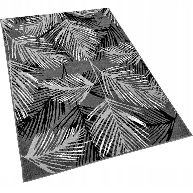 Teppich 180x250 cm LUKEN gemustert - grau/schwarz