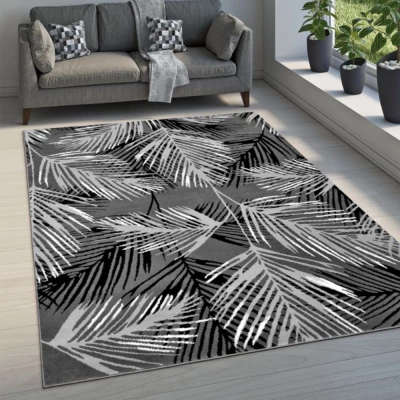 Teppich 180x250 cm LUKEN gemustert - grau/schwarz