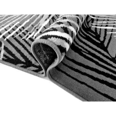 Stück Teppich 140x190 cm LUKEN gemustert - grau/schwarz