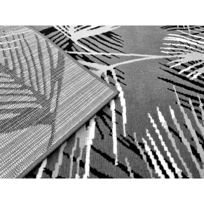 Stück Teppich 140x190 cm LUKEN gemustert - grau/schwarz