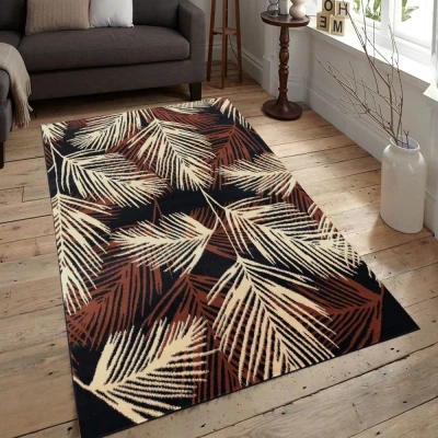 Teppich 140x190 cm LUKEN gemustert - braun / beige