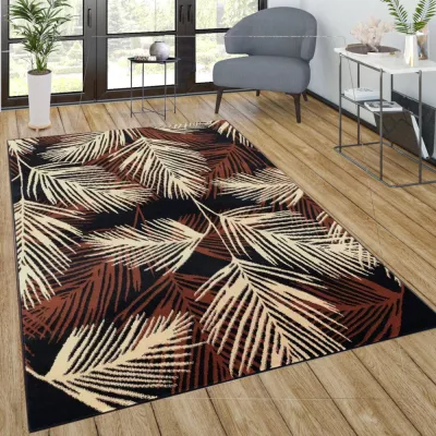Teppich 140x190 cm LUKEN gemustert - braun / beige