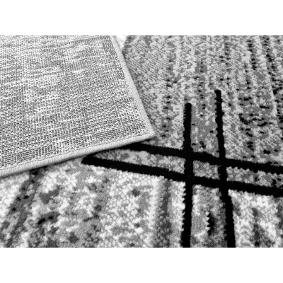 LUKEN rechteckiger Stückteppich 200x300 cm - grau / schwarz