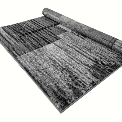 Teppich 80x150 cm LUKEN rechteckig - grau/schwarz