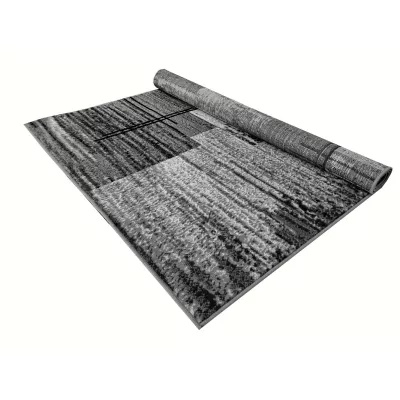 Teppich 80x150 cm LUKEN rechteckig - grau/schwarz