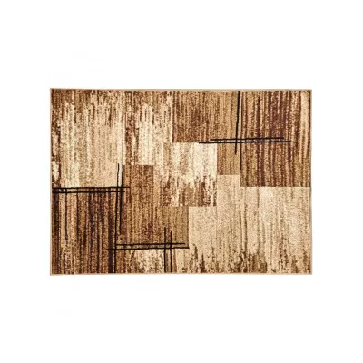 LUKEN rechteckiger Stückteppich 120x170 cm - beige / braun