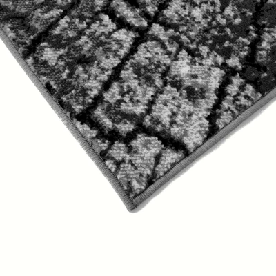 Teppich 250x350 cm LUKEN modern - grau/schwarz