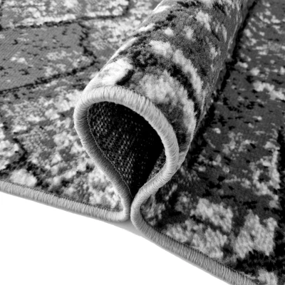 Teppich 180x250 cm LUKEN modern - grau/schwarz