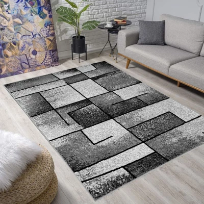 LUKEN rechteckiger Stückteppich 200x300 cm - grau