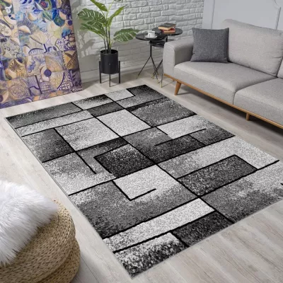LUKEN rechteckiger Stückteppich 200x300 cm - grau