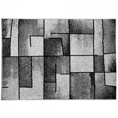 LUKEN rechteckiger Stückteppich 140x190 cm - grau