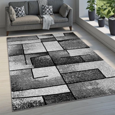 LUKEN rechteckiger Stückteppich 70x130 cm - grau