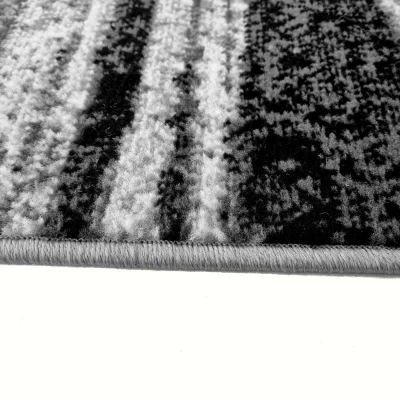 Teppich 140x190 cm LUKEN abstrakt - grau