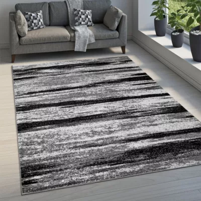 Teppich 80x150 cm LUKEN abstrakt - grau