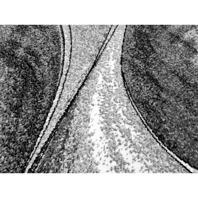 Abstrakter Stückteppich 150x300 cm LUKEN - grau
