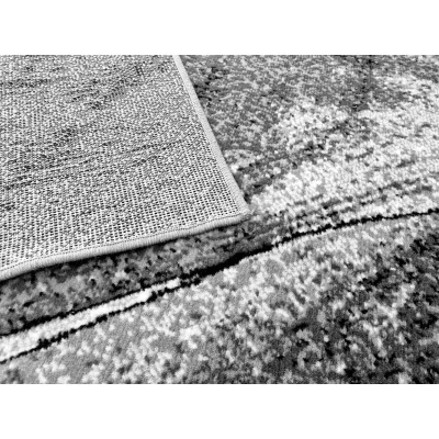 Abstrakter Stückteppich 150x300 cm LUKEN - grau
