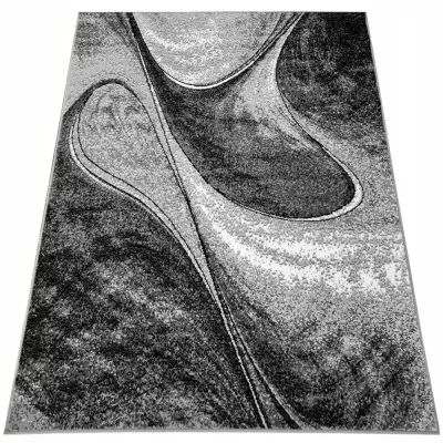 Abstrakter Stückteppich 140x190 cm LUKEN - grau