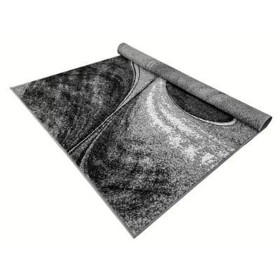 Abstrakter Stückteppich 80x150 cm LUKEN - grau