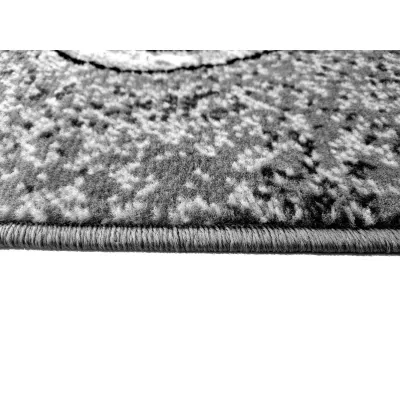 Abstrakter Stückteppich 70x130 cm LUKEN - grau