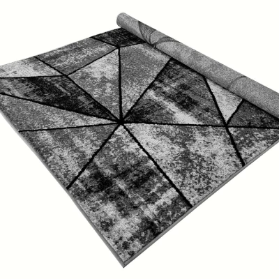 Geometrischer Kurzflor-Teppich 120x170 cm LUKEN - grau