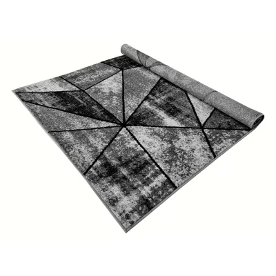 Geometrischer Kurzflor-Teppich 120x170 cm LUKEN - grau