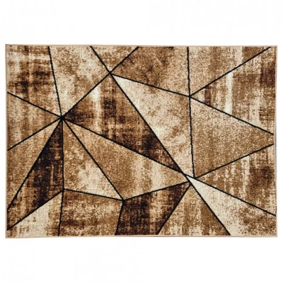 Geometrischer Stückteppich 140x190 cm LUKEN - beige