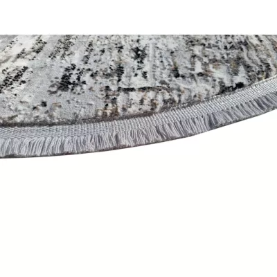 Ovaler Stückteppich 80x150 cm STEFANO - grau / schwarz