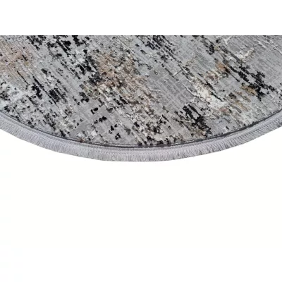 Ovaler Stückteppich 80x150 cm STEFANO - grau / schwarz
