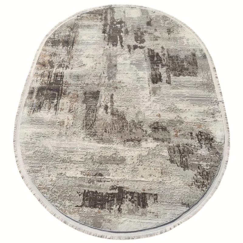 Ovaler Teppich 80x150 cm STEFANO - beige / gold