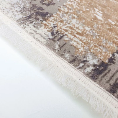 Ovaler Teppich 80x150 cm STEFANO - beige / gold