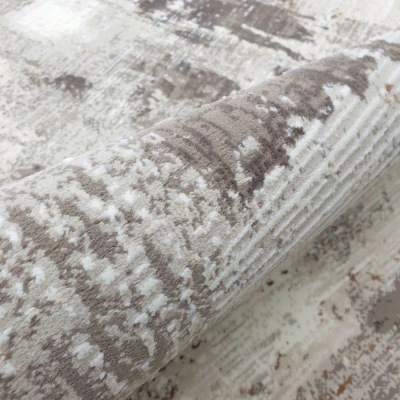 Ovaler Teppich 80x150 cm STEFANO - beige / gold