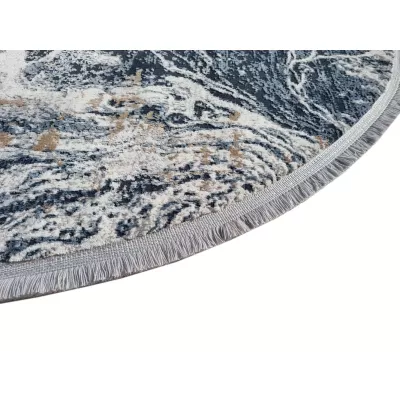 Ovaler Stückteppich 80x150 cm STEFANO - grau / blau