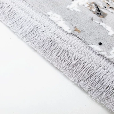 Runder Teppich 100 cm STEFANO - grau / schwarz / beige