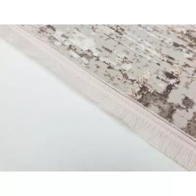 Runder Teppich 120 cm STEFANO - grau / gold