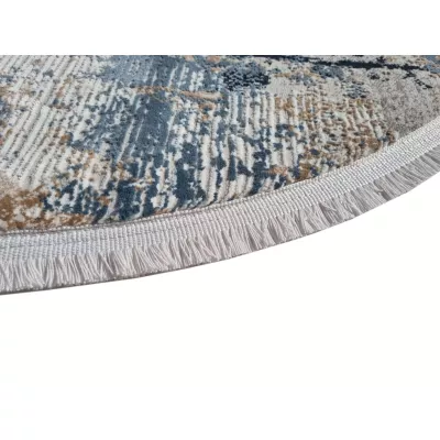 Runder Teppich 120 cm STEFANO - blau / grau