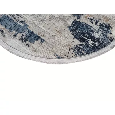 Runder Teppich 100 cm STEFANO - blau / grau