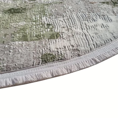 Runder Teppich 80 cm STEFANO - beige / grün