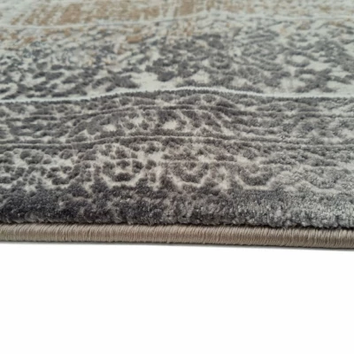 Teppich 140x190 cm STEFANO - beige / gold / schwarz
