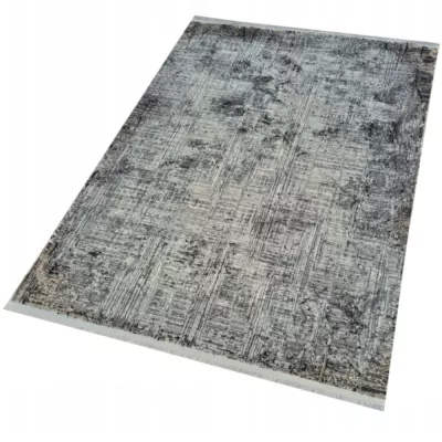 Teppich 140x190 cm STEFANO - grau / schwarz / beige